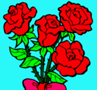 Dibujo Ramo de rosas pintado por sam28
