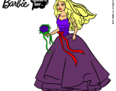 Dibujo Barbie vestida de novia pintado por fuhyghfsuthh