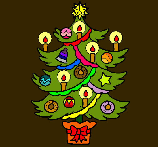 Árbol de navidad con velas