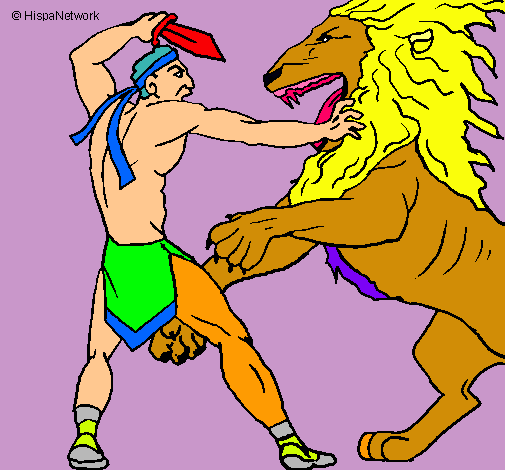 Gladiador contra león