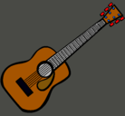 Dibujo Guitarra española II pintado por JCRR