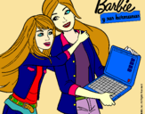 Dibujo El nuevo portátil de Barbie pintado por cgm4