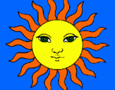 Dibujo Sol pintado por  mvnvjh