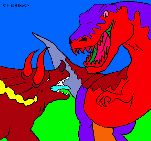 Lucha de dinosaurios