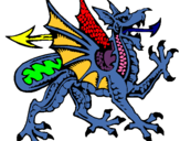 Dibujo Dragón agresivo pintado por hiper-gragon