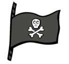 Dibujo Bandera pirata pintado por dier