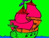Dibujo Barco pintado por yeiser