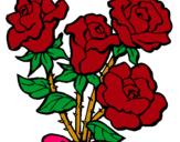 Dibujo Ramo de rosas pintado por IREILYS 