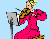 Dibujo Dama violinista pintado por ramata