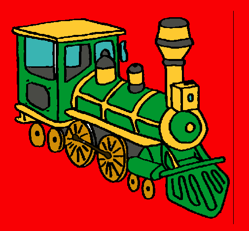 Dibujo Tren pintado por mirde