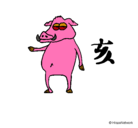 Dibujo Cerdo  pintado por cerdo 