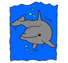 Dibujo Delfín pintado por delfines