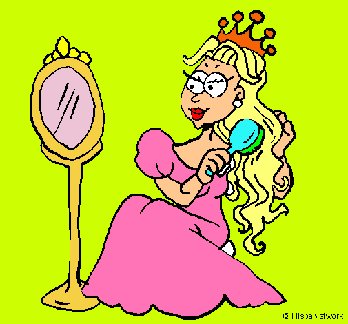 Dibujo Princesa y espejo pintado por coyhernan
