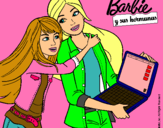 Dibujo El nuevo portátil de Barbie pintado por bari