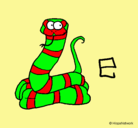 Dibujo Serpiente pintado por ximenna