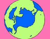 Dibujo Planeta Tierra pintado por Valeski