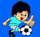 Dibujo Chico jugando a fútbol pintado por MARIALOSI1