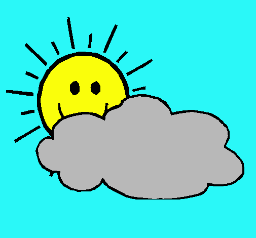 Dibujo Sol y nube pintado por valenanzui