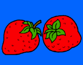 Dibujo fresas pintado por wgfe