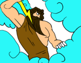 Dibujo Dios Zeus pintado por guapeton