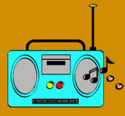 Dibujo Radio cassette 2 pintado por xcvbn