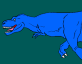 Dibujo Tiranosaurio rex pintado por aweee