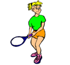Dibujo Chica tenista pintado por  pabloguay
