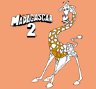 Dibujo Madagascar 2 Melman pintado por xabier