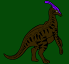 Dibujo Parasaurolofus con rayas pintado por lexu