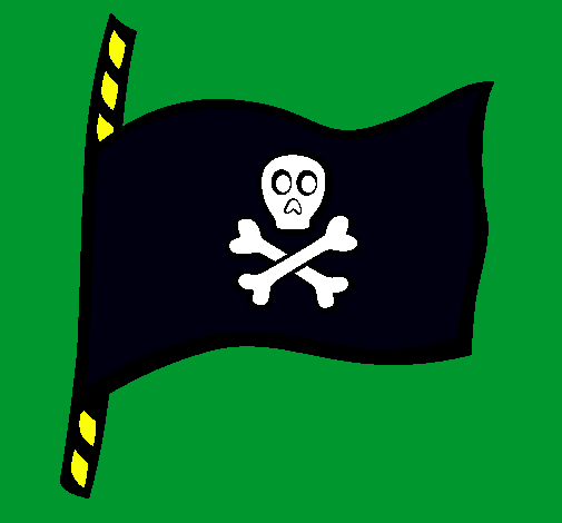 Dibujo Bandera pirata pintado por Adelpho