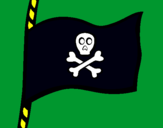 Dibujo Bandera pirata pintado por Adelpho