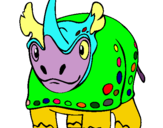 Dibujo Rinoceronte pintado por marce