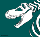 Dibujo Esqueleto tiranosaurio rex pintado por charito