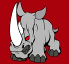 Dibujo Rinoceronte II pintado por marrrrrrrrrr