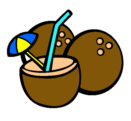 Dibujo Cóctel de coco pintado por july03