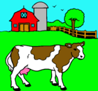 Dibujo Vaca pasturando pintado por VAINILLA