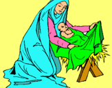 Dibujo Nacimiento del niño Jesús pintado por yeisser