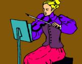 Dibujo Dama violinista pintado por tfdyfgyrfhys