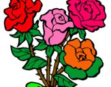 Dibujo Ramo de rosas pintado por jlkjijkhoijk