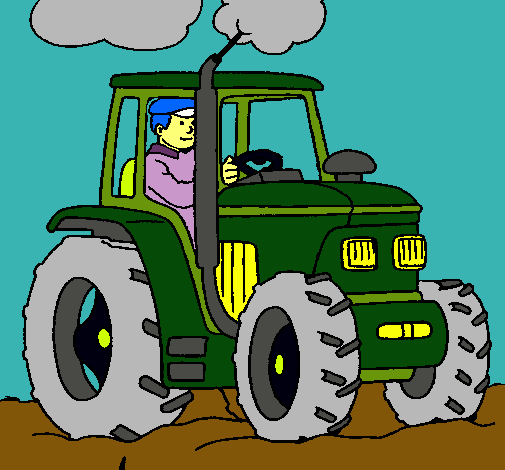 Tractor en funcionamiento