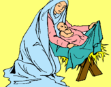 Dibujo Nacimiento del niño Jesús pintado por lisange