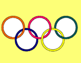 Dibujo Anillas de los juegos olimpícos pintado por meliverdun