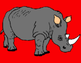 Dibujo Rinoceronte pintado por ripedonte