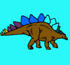 Dibujo Stegosaurus pintado por lobis