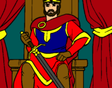 Dibujo Caballero rey pintado por kingdan