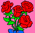 Dibujo Ramo de rosas pintado por eli10