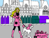 Dibujo Barbie y su perrita pintado por prinsesas