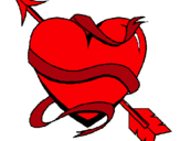 Dibujo Corazón con flecha pintado por kareny 