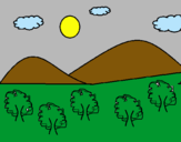 Dibujo Montañas 4 pintado por guachi