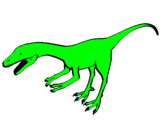 Dibujo Velociraptor II pintado por tiranosaurio